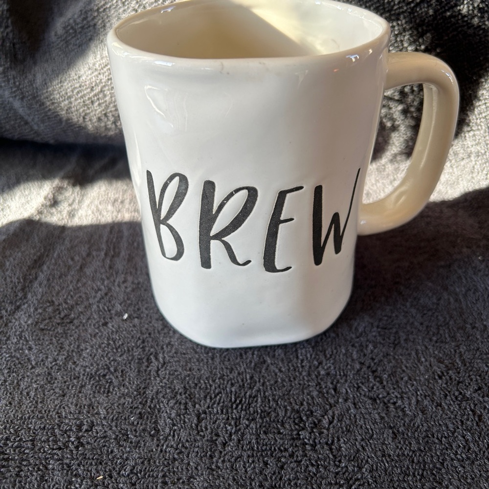 large BREW coffee mug